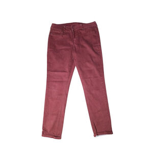 Women's Maurices Burgundy Skinny Jeans L-R #492
